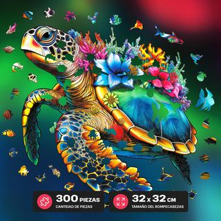 Puzzle Madera Tortuga 300 Piezas