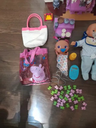 Lote de juguetes para bebés y casa de muñecas