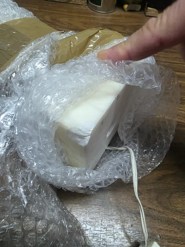 Lámpara de mesa cabeza de caballo con dos luces