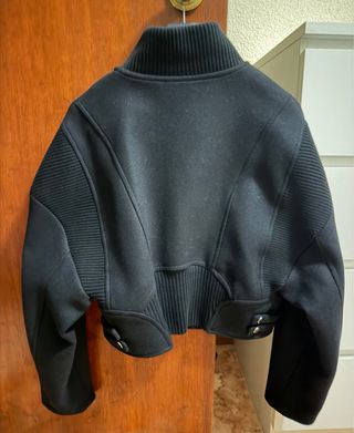 Cazadora Lana Zara Negra Talla L