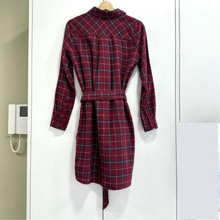 Talla M - Vestido camisero escocés