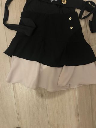 Abito Elisabetta Franchi 2 pezzi nero/beige tg 40