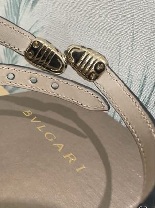 Pulsera Bvlgari Serpenti Cuero Negro. SOLO MADRID