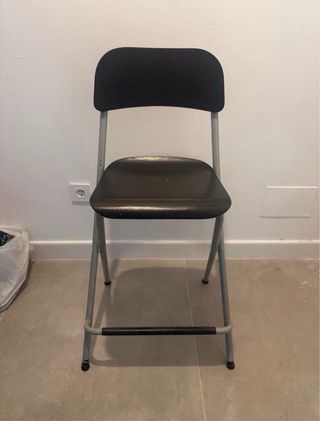 Taburete Plegable Ikea Negro/Gris