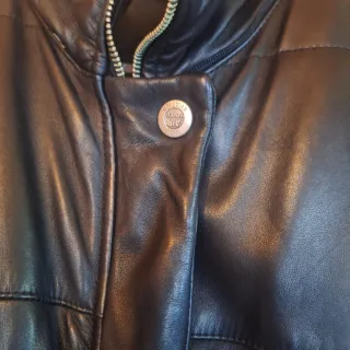 Giacca vera pelle nera