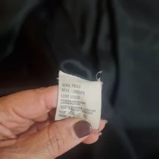 Giacca vera pelle nera