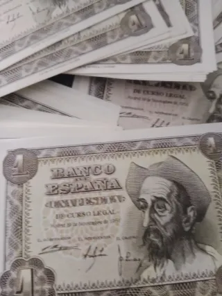 Lote 50 Billetes 1 Peseta 1951 Sin Circular