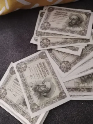 Lote 50 Billetes 1 Peseta 1951 Sin Circular