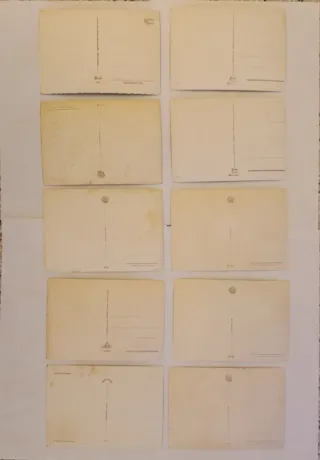 Lotto 10 Cartoline Vintage Donne Fiori