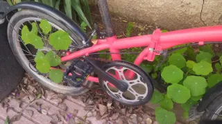 Bicicleta Plegable Rosa Btwin