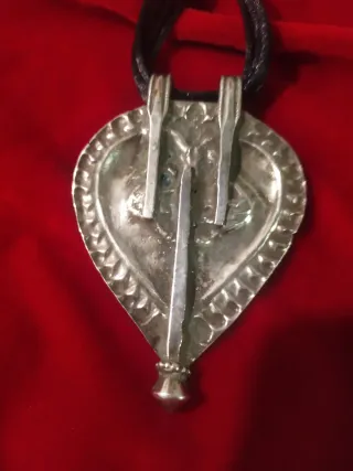 Collar Indio Antiguo Plata Corazón