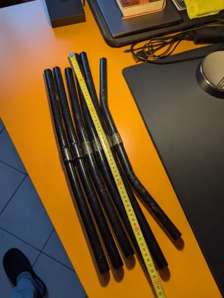 6 Manubri MTB Neri Bicicletta