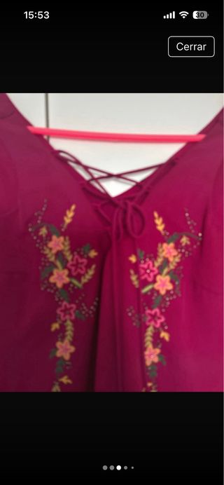 Blusa verano bordada talla S