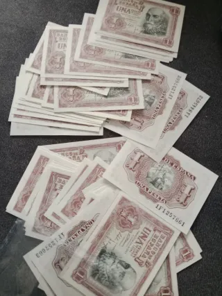 50 Billetes 1 Peseta 1953 Sin Circular