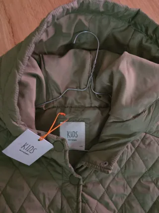 Chaquetón acolchado verde niño/niña