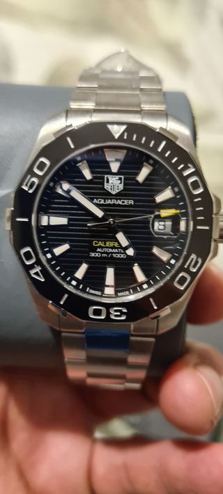 TAG Heuer Aquaracer Automático Plata/Negro