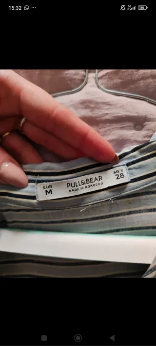 Camisa de rayas celeste