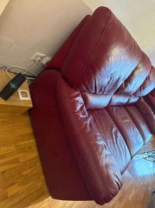 Sofá 3 plazas NATUZZI reclinable piel natural