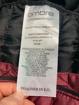 Chaqueta acolchada vino tinto Talla S (equivale a