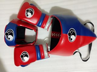 Pack Boxeo Grant Casco Guantes Protector