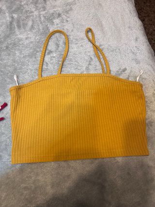 Top Mujer Amarillo Tirantes