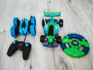 2 Coches RC Infantiles con Mando y Volante