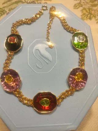 Collana Swarovski con pietre colorate