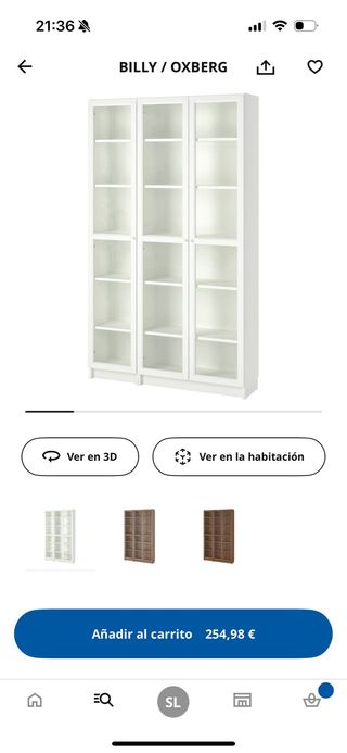 Vetrina Billy IKEA in Cristallo e Legno