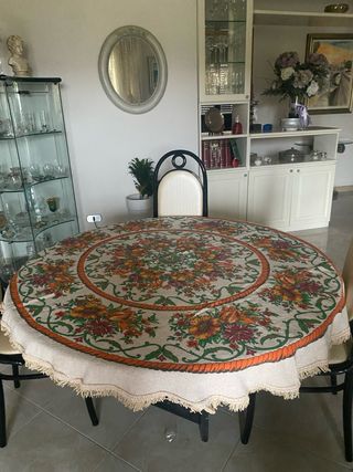 Tovaglia rotonda copritavolo floreale cm 1.80