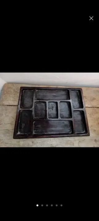 Porta oggetti vintage in legno