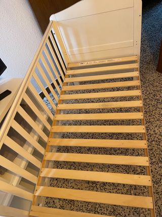 Cuna para bebé blanca+colchón