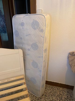 Cuna para bebé blanca+colchón