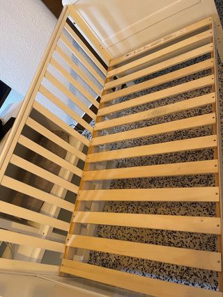 Cuna para bebé blanca+colchón