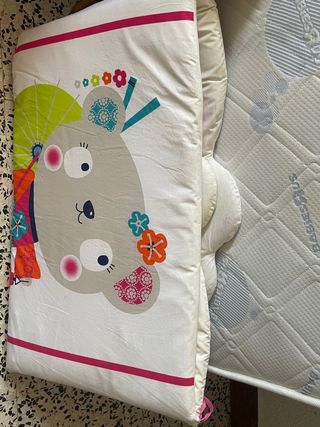 Cuna para bebé blanca+colchón