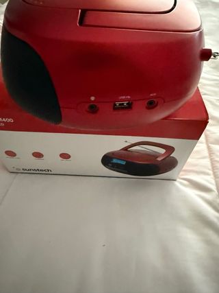 Radio CD Sunstech CRUSM400 Roja