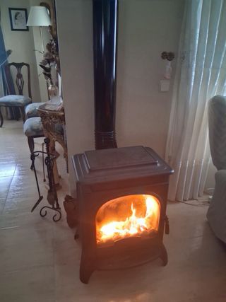 Chimenea Hierro Fundido Negra