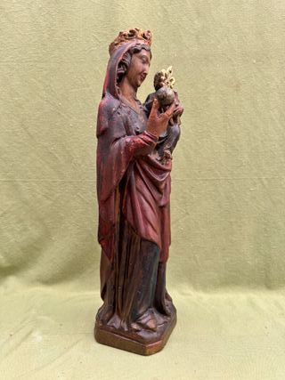 Virgen del Carmen Escayola Policromada S. XIX