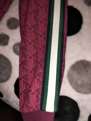 Chaqueta Lacoste con cremallera Roja Nueva