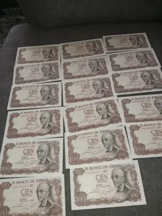 17 Billetes 100 Pesetas 1970 Sin Circular
