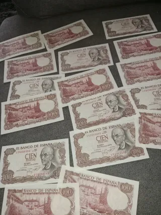 17 Billetes 100 Pesetas 1970 Sin Circular