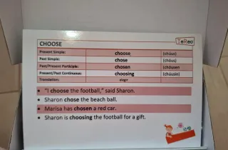 Tarjetas para aprender inglés