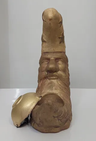 Quemador incienso luna dorada artesanal