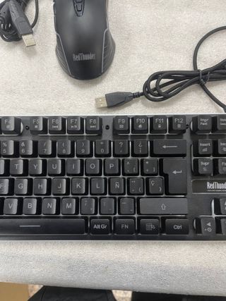 Teclado y Ratón RedThunder USB Negro