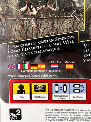 Piratas del Caribe PSP Essentials Disney