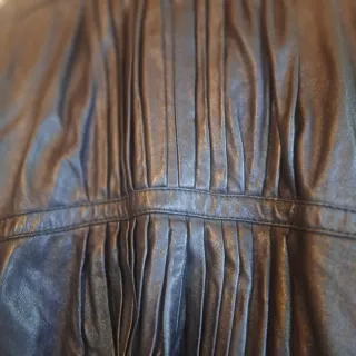 Giubbotto vera pelle nero donna