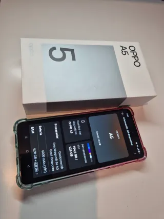 Oppo A5 Blanco 128GB + Funda Protectora