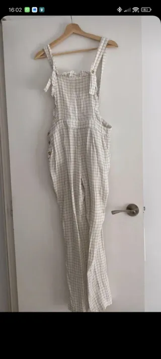 Mono Unit cuadros blanco y negro Talla M