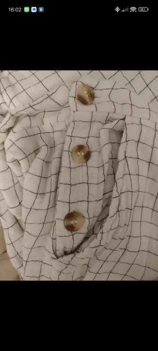 Mono Unit cuadros blanco y negro Talla M