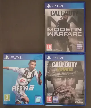 PS4 (PlayStation 4) Negra + Juegos y Mando