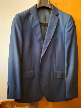 Chaqueta de traje azul Cortefiel
